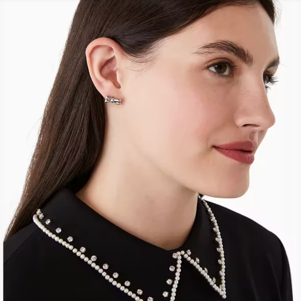 Kate Spade Double Bow Studs Earrings - Picture 2 of 4